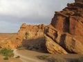 Rock formations in Canyon Charyn (Sharyn) National Park Royalty Free Stock Photo